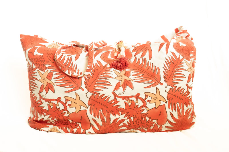 The Motherload Tote in Coral Birds of Paradise