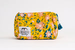 "GoGo" Quilted Cosmetic Set of Two - Mini Magnolia in Marigold