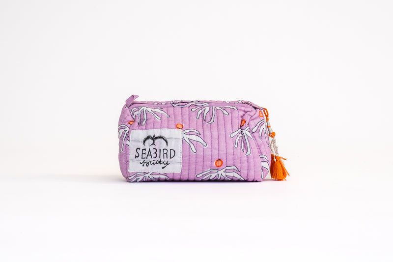 "GoGo" Quilted Cosmetic Set of Two - Palmetto Moon in Lilac