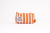 "GoGo" Quilted Cosmetic Set of Two - Cabana Stripe in Hot Tamale